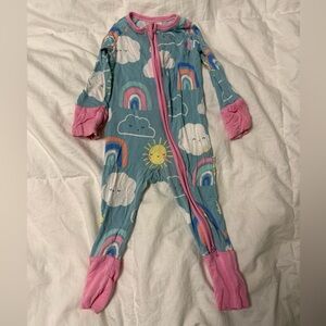 Little Sleepies Blue and Pink Rainbow Footie